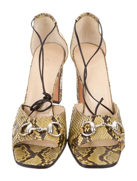 discount womens gucci sandals|Gucci snakeskin sandals.